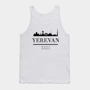 YEREVAN ARMENIA BLACK SILHOUETTE SKYLINE ART Tank Top